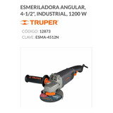 Esmeriladora Angular Pulidora Industrial Truper 4 1/2 1200w