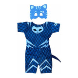 Fantasia Infantil  Menino Gato Pj Masks Com Máscara