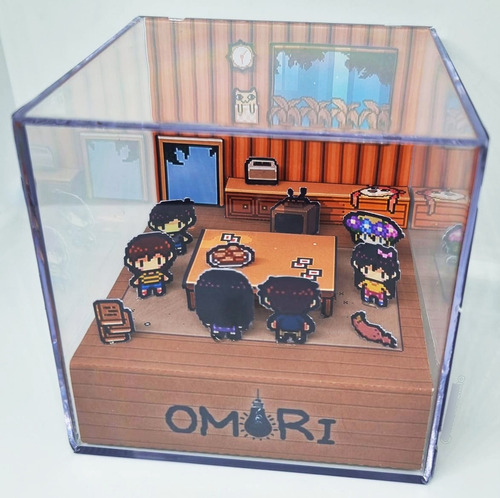 Diorama Omori - Casa Na Árvore - Cubo De Acrílico 9x9cm