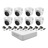 Kit Ip Cctv Hikvision Nvr 8 Canales + 8 Cam Mini Domo 2mpx