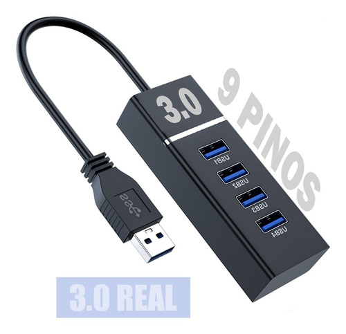 Hub Cabo Usb 3.0 Extensão 4 Portas High Speed Regua Pendrive