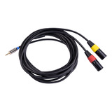 Cabo Xlr Jack Estéreo De 3,5 Mm Macho Para Duplo Xlr Macho O