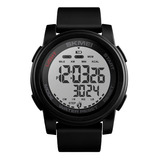 Reloj Hombre Skmei 1469 Digital Alarma Cronometro Pedometro Color De La Malla Negro/blanco