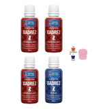 Corante Líquido 50ml Xadrez (3 Vermelhas + 1 Azul)