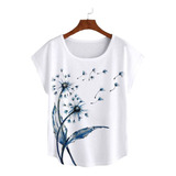 Camiseta Malha Fashion Blusinha Feminina Print Digital