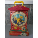 Fisher Price Music Box Teaching Clock. Made In Usa 