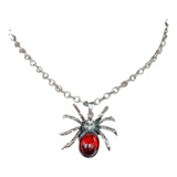 Creatividad Collares Colgantes Araña Cristal Rojo