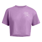 Polera Manga Corta Bubble Spt Mujer Morado Under Armour