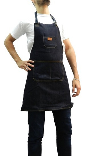 Delantal Unisex Jean Gastronomico Cocina Asador Megatime (y)