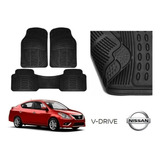 Tapetes Uso Rudo Nissan Versa V-drive 2021-2024 Rubber Dark