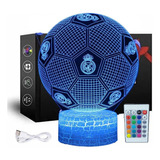 Lámpara Led Nocturna 3d Acrílico For Futbol Niños