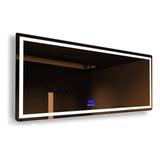 Espejo Baño 100x70 Bluetooth Luz Led Desempañador Temp Hora