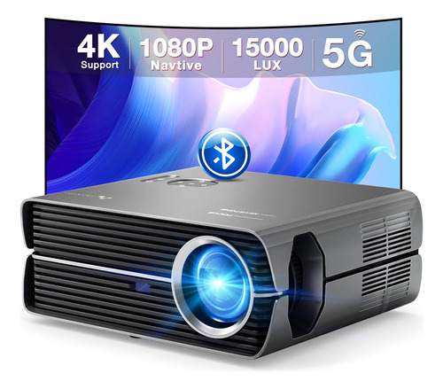 Proyector Con Wifi Y Bluetooth, Asakuki Native 1080p 4k Supp