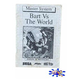 Bart Vs The World Manual De Instrução Master System Tectoy