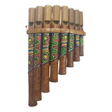 Flauta Pan Peruana Artesanal Sopro Bambu Madeira Exclusiva