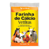 Farinha De Cálcio Vetbras 1kg Equinos/aves/bovinos/suínos