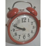 Reloj Despertador Westclox Años 80s Antiguo Cuerda Rojo