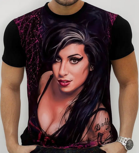 Camiseta Camisa Personalizada Amy Winehouse Rock Soul Jazz 1