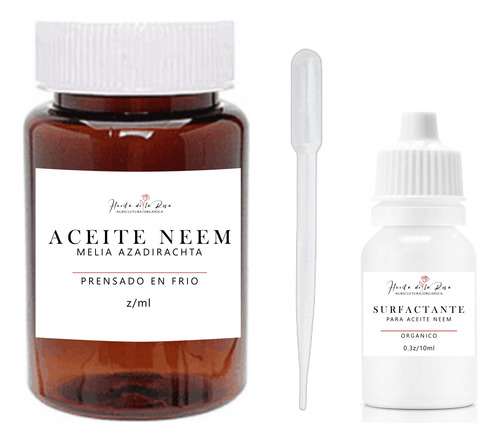 Aceite Neem 120cc 100% Puro Prensado En Frio + Emulsionante