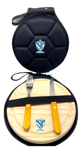 Set Asado Redondo Con Funda Velez Sarsfield