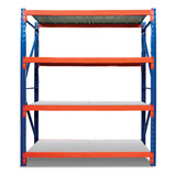 Set 3 Estante Metalico Bicolor Rack 200x 60x200cm Con Pernos