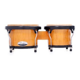 Bongos Parquer Custom Madera Natural Aro Negro 7 Y 8.5 Cuota