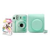 Câmera Fujifilm Instax Mini 12 Verde + Bolsa + Filme Macaron