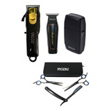 Set Barbero Clipper + Trimmer + Shaver Viggo + Tijeras 