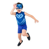 Fantasia Menino Gato Pop Infantil Pj Masks Halloween Festa 