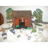 Antiguo Rancho Campo Eg Toys Animales De Plomo Y Plastico 1