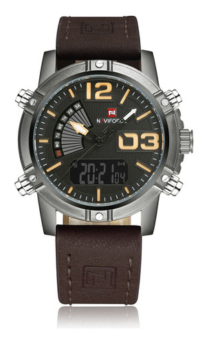 Reloj Naviforce Nf9095 Multifunción Calidad Estilo Cuero