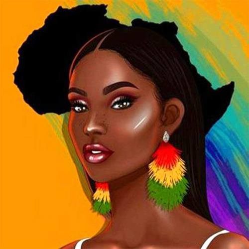 Diy 5d Diamond Painting African American, African Woman...