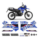 Adesivos Lander Xtz 250 2020 Faixa Tanque + Emblemas Yamaha