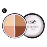 Paleta Correctora De Base Facial De 4 Colores De Larga Durac