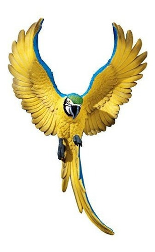 Diseño Toscano Phineas El Macaw Pajaro Escultura Conjunto 