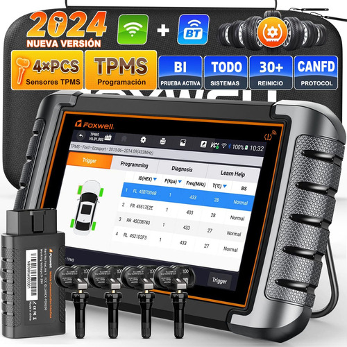 Escáner Sensor Tpms Programar Foxwell Nt809ts Bidireccional