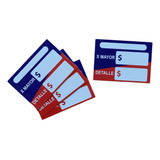 200 Etiquetas De Carton Para Precios Azul Y Rojo 7x5cm