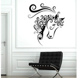 Vinilo Decorativo Cabeza Caballo Pared Mas Diseños 4u