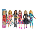 1 Barbie Básica + 10 Conjuntos De Ropita + Accesorios Muñeca