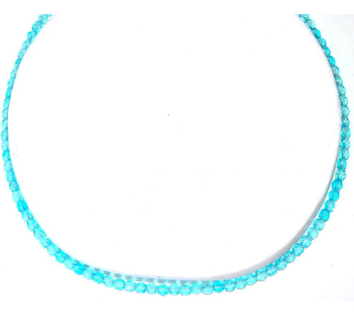 Set: Collar Pulsera Y Aretes  Cristal Checo Pulido 4 Mm Blau