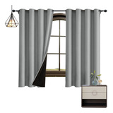 Cortina Blackout Para Ventana 214x160cm Aislado 2 Paneles