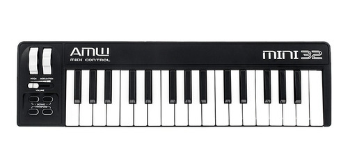 Amw Mini 32 Black Teclado Controlador Midi Usb Teclas . Fl