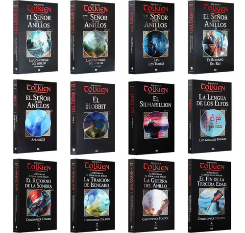 Colección Tolkien Completa El Señor De Los Anillos 12 Libros