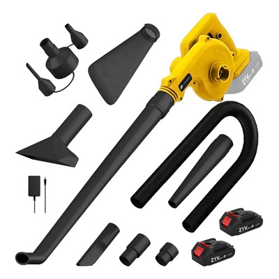 Soplador De Hojas Inalambrica Electrica Aspiradora 2en1 Herramientas Para Jardineria Amarillo Con 2 Batería | Envío gratis