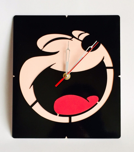 Moderno Reloj De Pared Felix El Gato Analogo Medidas 23x20cm