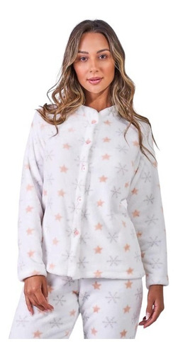 Pijama Feminino Soft Plush Macio Frio Inverno Adulto Aberto.