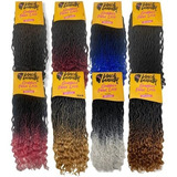 2 Pcts Cabelo Goddess Faux Locs 300gr Black Beauty + Agulha