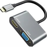 4 Em 1 Usb C Hdmi Tipo C Para Hdmi 4k Adaptador Vga Usb3.0