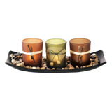 Natural Candlescape Set 3 Candeleros Decorativos Rocas ...