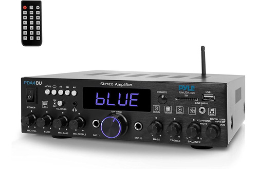 Amplificador Estéreo Pyle, Multi-canal, C/ Bluetooth, 200w
